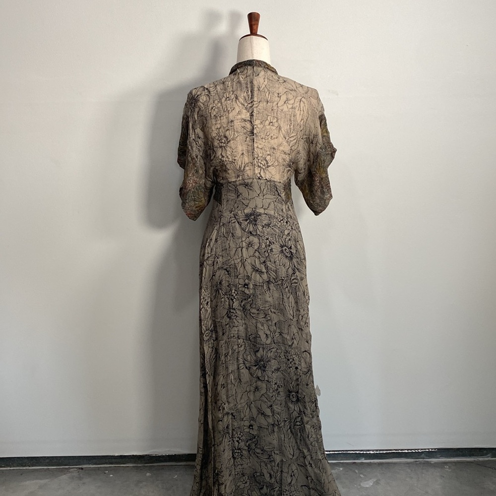 Winter Kate Anthropologie Silk Dress Maxi Fairy Whimsical Size Small - Picture 6 of 12